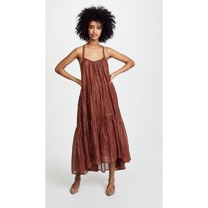 NWT Ulla Johnson Samara Dress in Mahogany. Size 6.